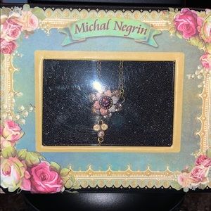 NIB Michal Negrin Necklace w/ Swarovski Crystals